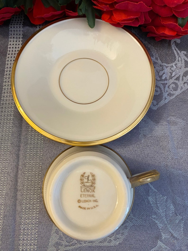 Lenox Eternal Teacup and Saucer - Thumbnail 4