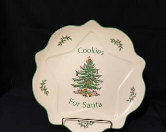 Spode Christmas Tree Cookies for Santa Plate