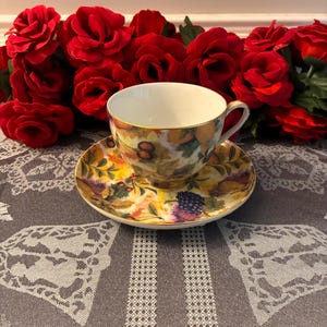 Royal Danube Fruit Theme Teacup and Saucer