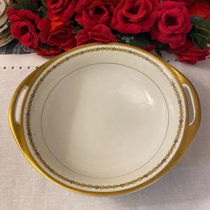Theodore Haviland France Limoges Yellow Laurel Serving Bowl