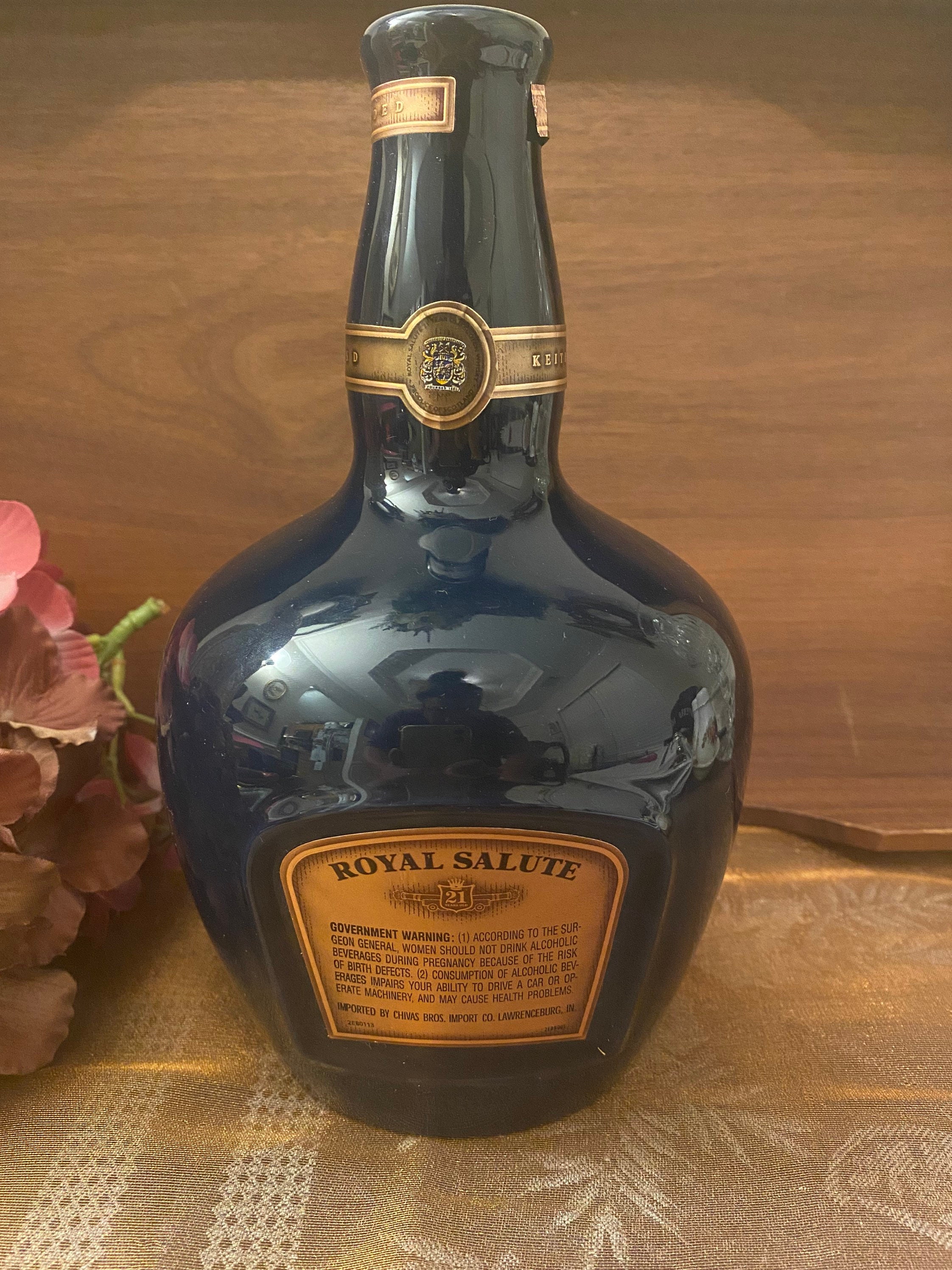 Buy 1970 Wade Brothers Chivas Cobalt Blue Royal Salute Whiskey