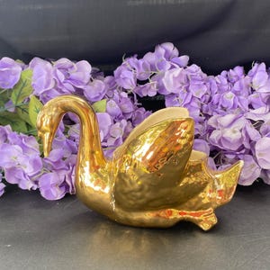 Weeping Swan Gold Planter Made in the USA
