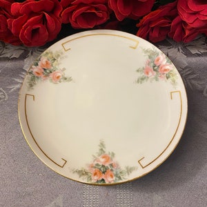 J&C Bavaria Roses Bread and Butter Plates, Set of 3