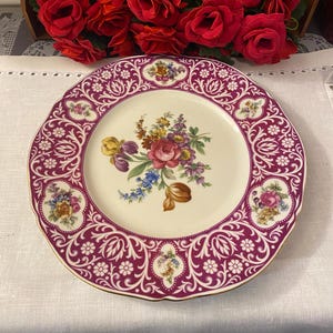 Vintage Bright Pink EPIAG Czechoslovakian Plate