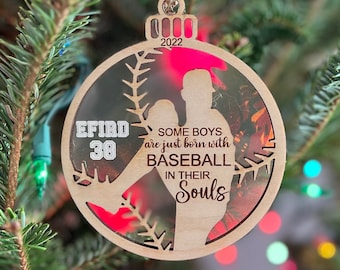 Personalisierte Baseball Ornament. Baseball Ornament. Personalisierte Krugverzierung. Weihnachtsschmuck. Personalisierte Verzierung.