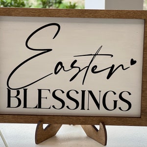 Easter Blessings Sign, Easter Tiered Tray Sign, Christian Easter Sign ...