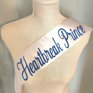 Heartbreak Prince Sash | Custom Colors | Eras Tour Costume | Lover Era Miss Americana | Taylor Swiftie Birthday Outfit | Halloween Ideas