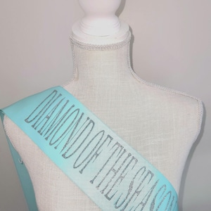Diamond of the Season Bachelorette Sash | Garden Tea Party Bridal Shower Accessories | Bridgerton Inspired Regency Bride Gifts | Fairytale