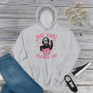 Scream Ghost Face Hoodie: Spooky Season Pink Halloween Comfy Pullover