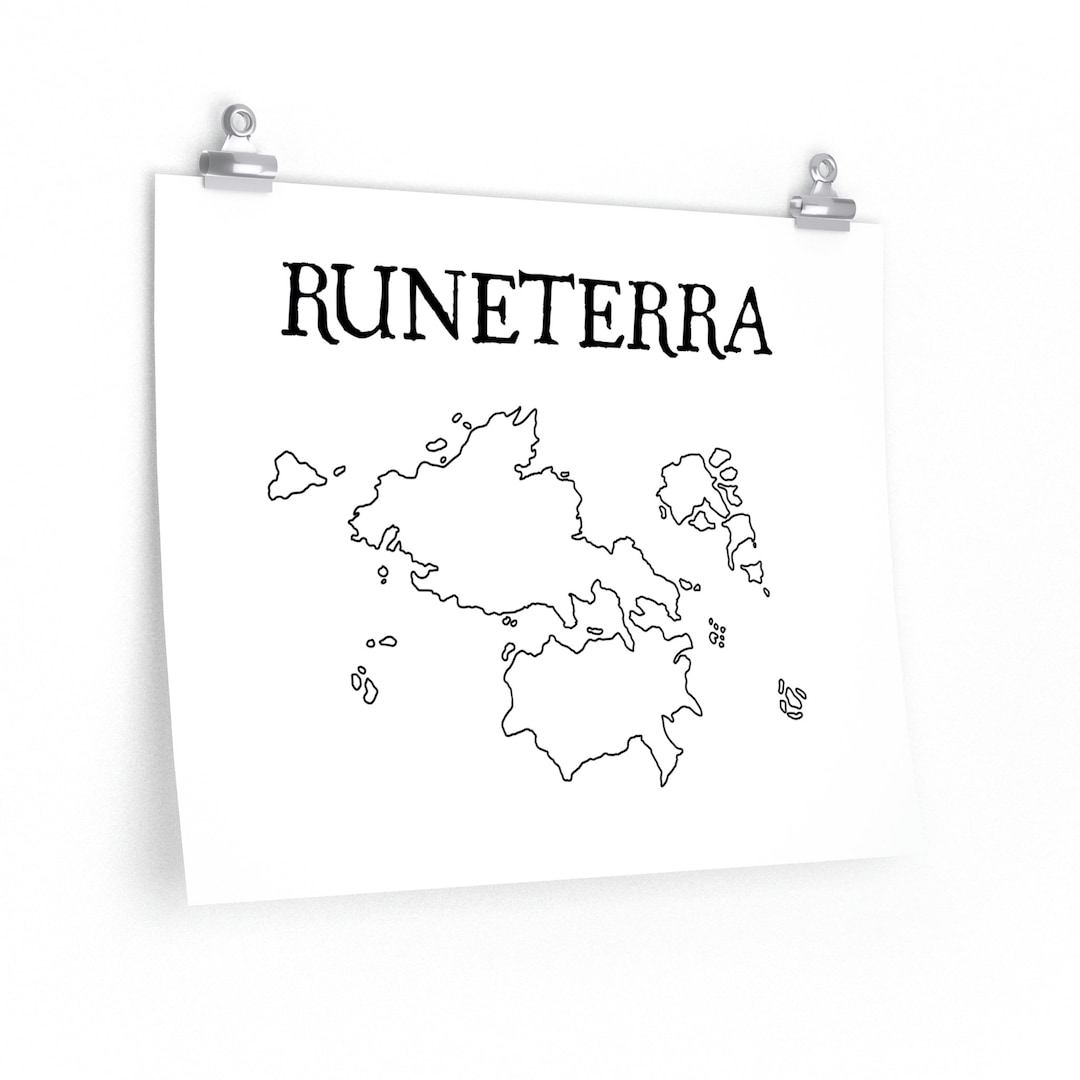 Runterra Map League of Legends Poster Etsy