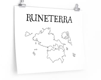 Runterra Map - League of Legends Poster
