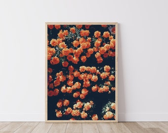 Flower Digital Print, Boho Wall Decor, Minimalist Wall Art, Boho Wall Prints, Printable Wall Art, Downloadable Boho Wall Art Warm Prints