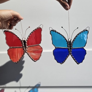 NEW! Custom Stained Glass Butterfly Suncatcher - Window Art - Glass Art