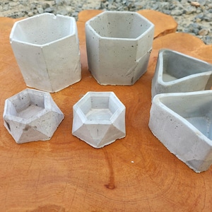 NEW! Minimalist Concrete Planter Pot – Handmade in 6 Sizes and Shapes