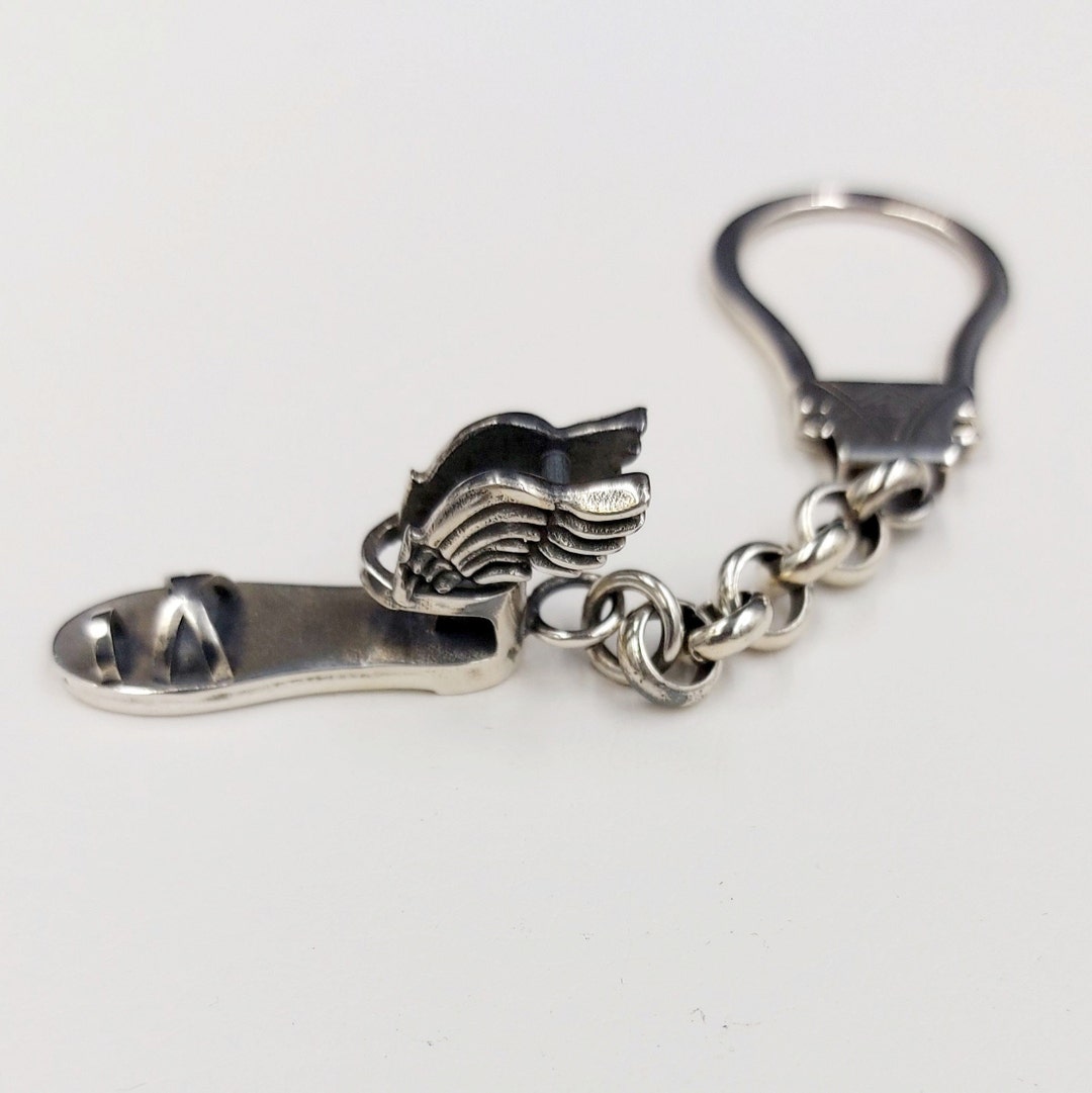 Vintage HERMES Ancient Greek God Keychain Greece Souvenir