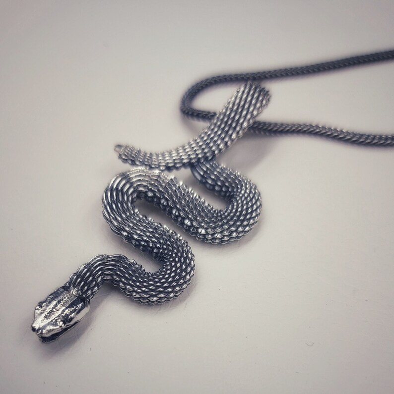 Handgefertigter Schlangen Anhänger aus Sterling Silber 925 Bild 6