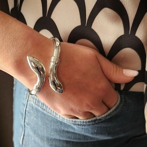 Two headed snake bracelet in sterling silver 925 image 4