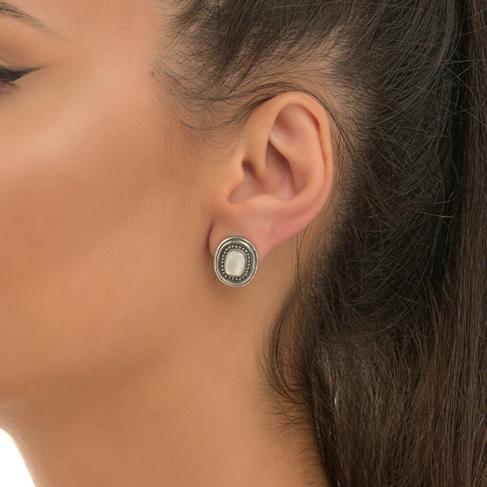 Orecchini A Perno In Argento 925 Con Pietre Naturali A Goccia - Gioielli Boho - DESIRE GEM