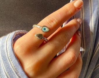 Evil Eye Ring aus Sterling Silber 925