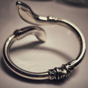 Two headed snake bracelet in sterling silver 925 image 8
