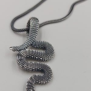 Handgefertigter Schlangen Anhänger aus Sterling Silber 925 Bild 8