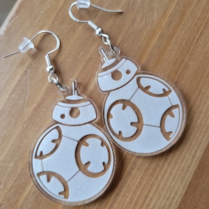 Droid Earrings, BB8 Earrings, Disney-Inspired, Galaxy, Space Wars