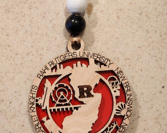 Custom Wood College Ornament