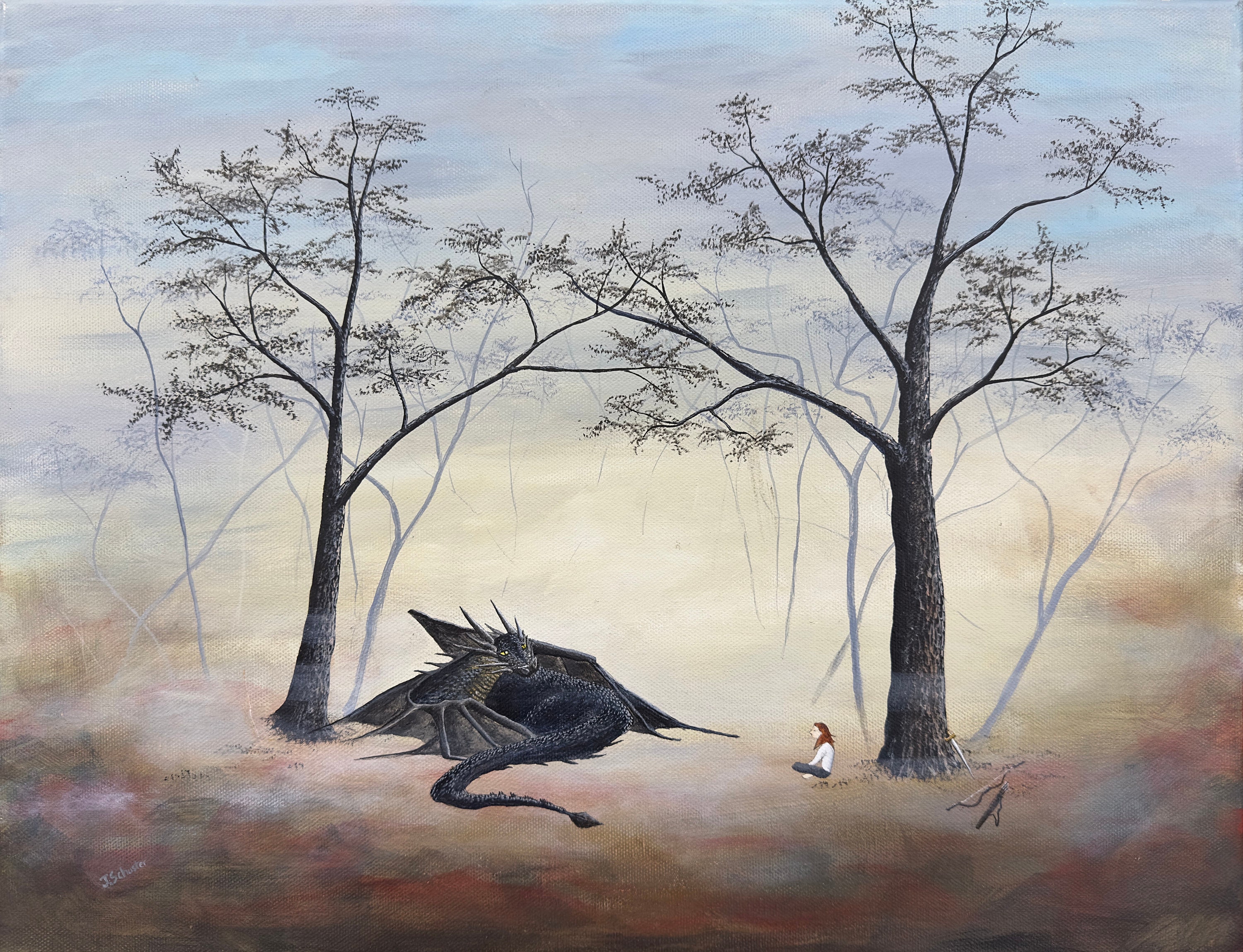 Dragon Woman, Signed art print,  By Jessica Schuster, A Higher Path