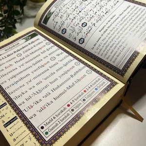 Koran-Tajweed (arabische, phonetische Schrift und englische Übersetzung)