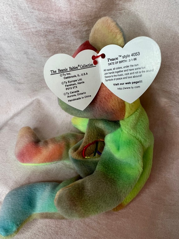 RARE Peace Beanie Baby With Tag Errors - Etsy RARE Peace Beanie Baby With Tag Errors - Etsy