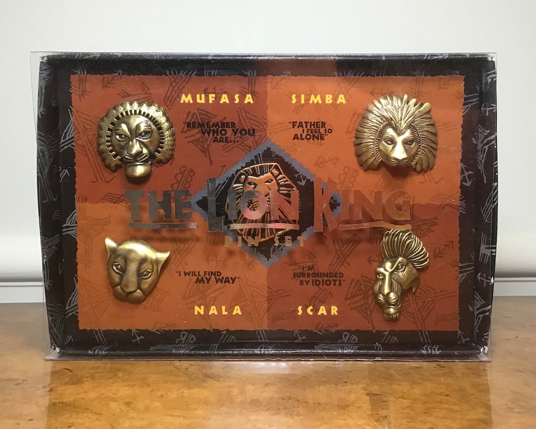 The Lion King, Broadway Pin Set, Five Gold Tone Disney Lion King Pins