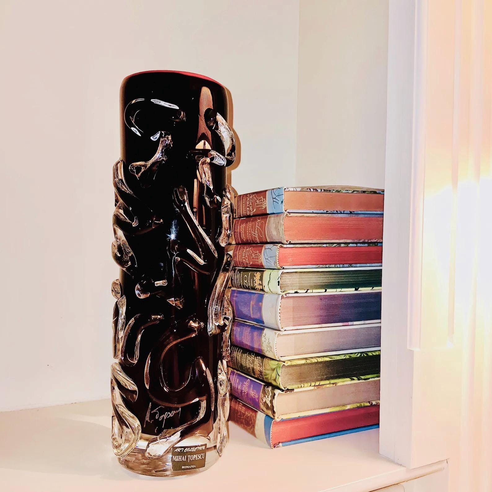 Mihai Topescu Glass Vase - Etsy