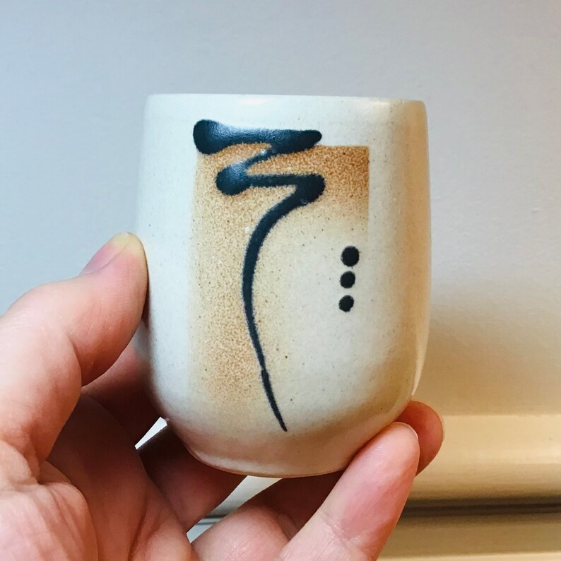 Vintage what Cheer Pottery Saki Cups. Abstract Etsy