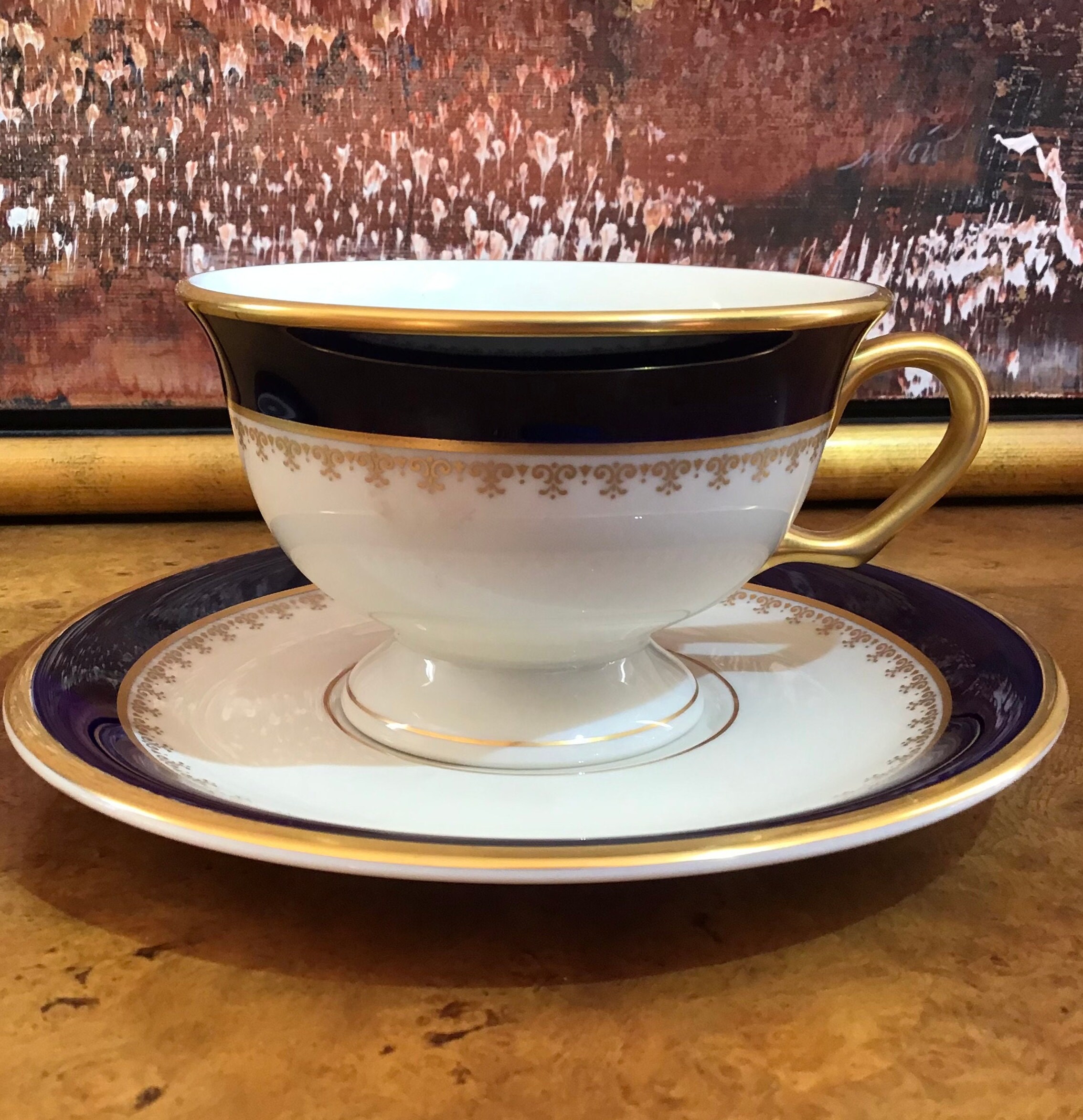 Vintage, Pickard China, Washington Pattern,cup Saucer Set, Never