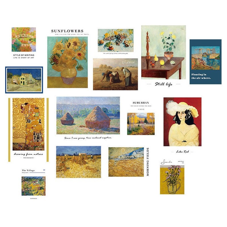 15pcs Vintage Aesthetic Wall Collage Kit / Wall Collage Art Poster