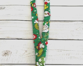Cordón para coletero del Grinch, Navidad del Grinch, Cordón para coletero, Cordón para profesor, Porta credencial, Cordón navideño, Cordón personalizado