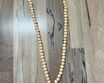 Wood Beaded Lanyard, Teacher Lanyard, Nurse Lanyard, ID badge holder