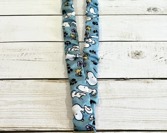 Scrunchie Lanyard, Snoopy Scrunchie Lanyard, Teacher Lanyard, Badge holder, Dog Lanyard, Customized Lanyard