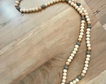 Lanyard, Beaded Lanyard, Teacher Lanyard, Teacher Gift, Personalized Gifts, Wooden Bead Lanyard