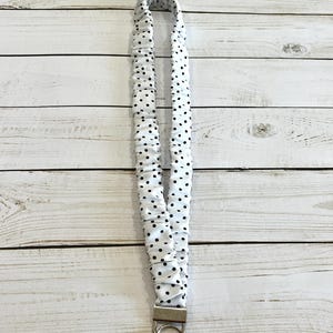 Scrunchie Lanyard, Teacher Lanyard, Polk Dot scrunchie,