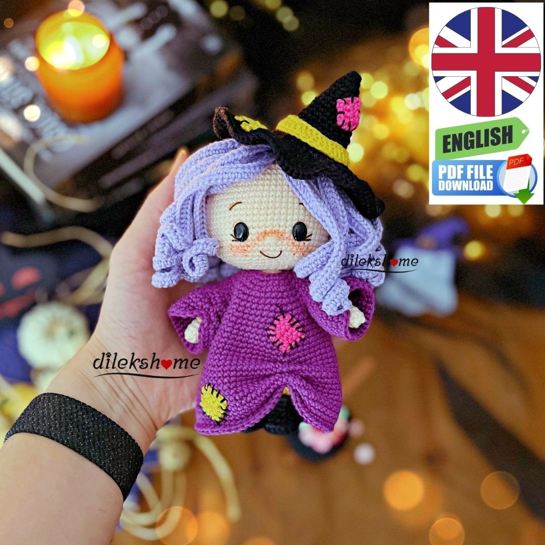 Crochet Pattern Tiny Sugar Witch Amigurumi Pdf English