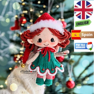 Crochet Pattern Christmas Elf Luna Amigurumi Pdf English