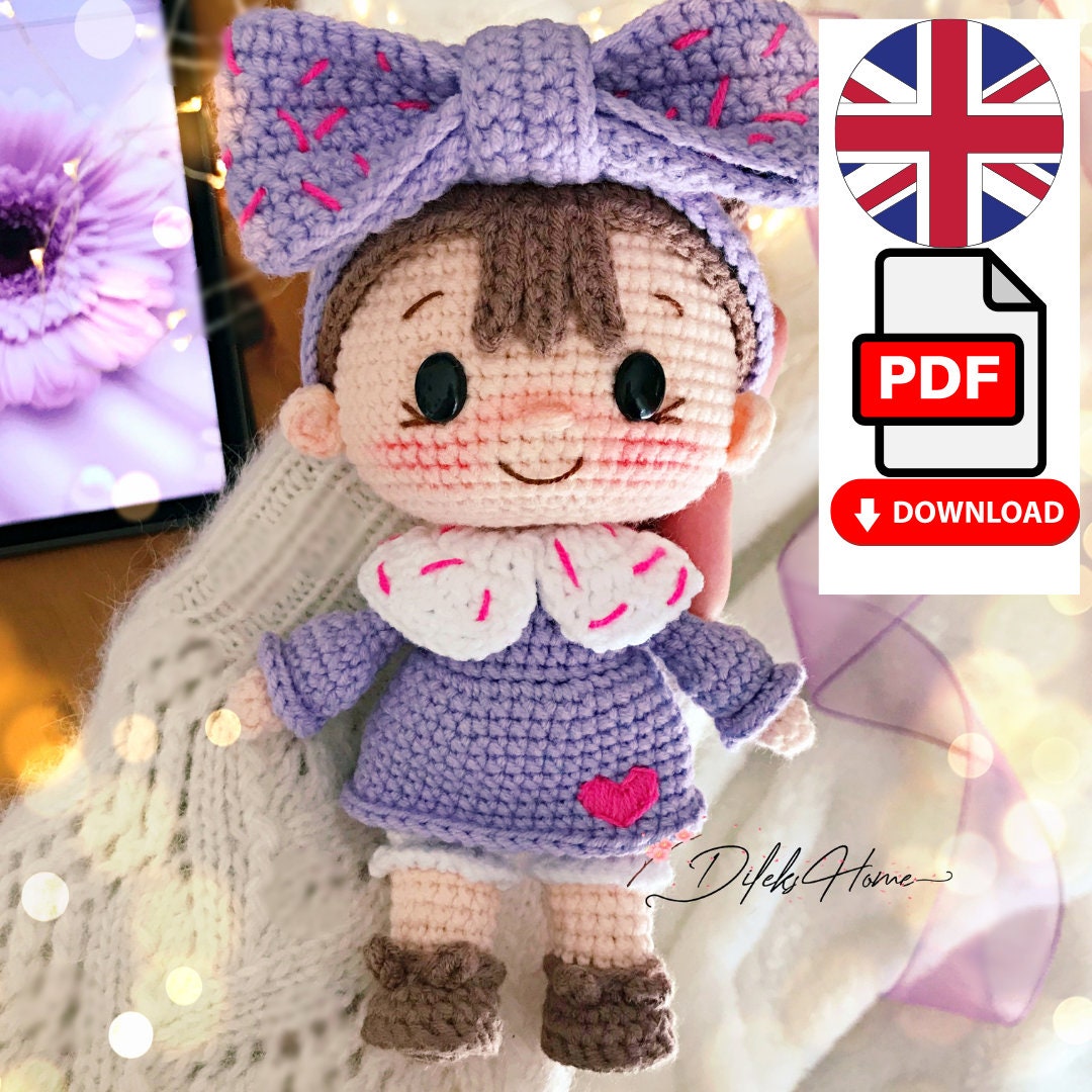 Crochet pattern LİLLa doll amigurumi PDF English