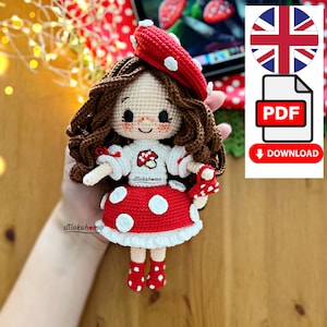 Crochet Pattern Rosalyn Doll Amigurumi Pdf English