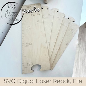 QUICK SCORE Conectando Gráfico de Crescimento para Criança ou Família | Duas Opções de Tamanho até 6' | Arquivo Digital Laser SVG | Testado por Glowforge e Lightburn