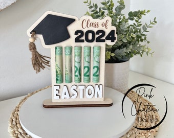2026 Free Standing Money Scroll Holder | Card | Graduation 1/8” (.125) SVG Laser File | Engraved Cut File | Glowforge & Lightroom Tested