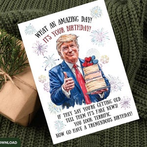 Trumpf Geburtstagskarte, Sarkastischer Geburtstagsgruß, Digitaler Trumpf Alles Gute zum Geburtstag, Lustiger Trumpf, Trumpf Geburtstagswünsche, Humorvoller Politischer GeburtstagTrumpf