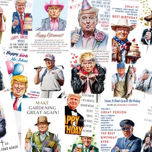 Tarjeta de Trump personalizada con descarga digital, tarjeta personalizada, tarjeta de feliz cumpleaños, tarjeta de jubilación, tarjeta divertida de Trump, regalo para amantes de Trump, regalo MAGA