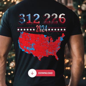 Digitale 312 Wahlkarte, 312 rote Karte, Winner 312 Wahlkarte PNG, 2024 Wahlkarte, Trump 312 rot 2024, Trump Won, rote Karte, 312 226