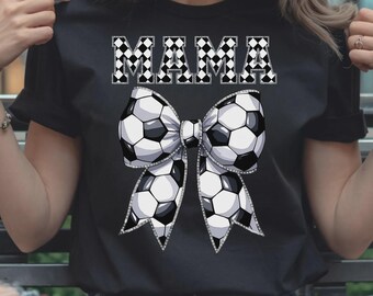 Soccer Mama PNG: Coquette Design, Soccer Bow (Digital Download)